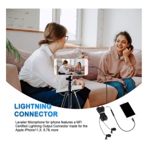 میکروفون یقه ای با سیم سارامونیک مدل LavMicro U1C رابط Lightning
